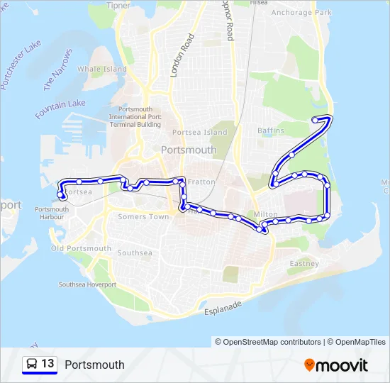 13 Bus Line Map