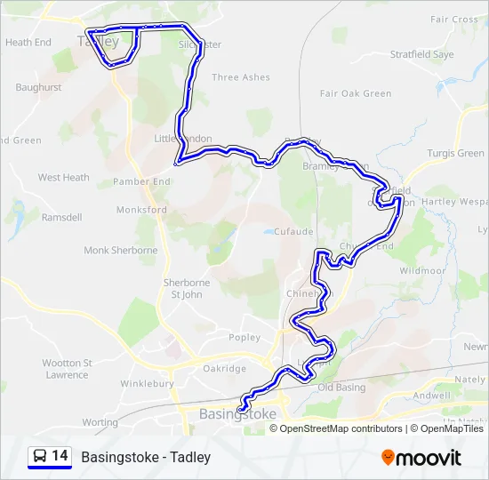 14 Bus Line Map