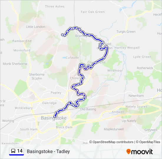 14 Bus Line Map