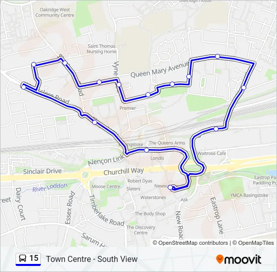 15 Bus Line Map