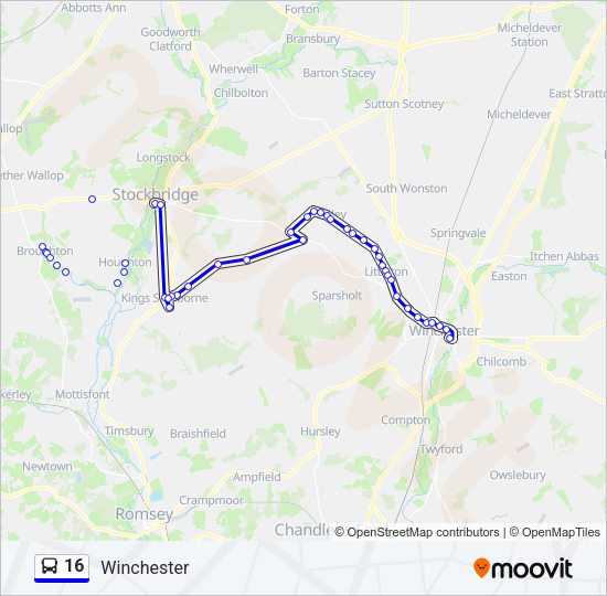 16 Bus Line Map