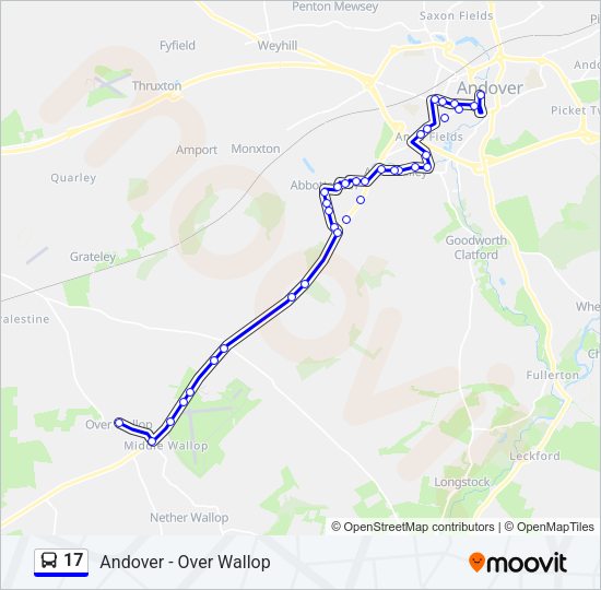 17 Bus Line Map