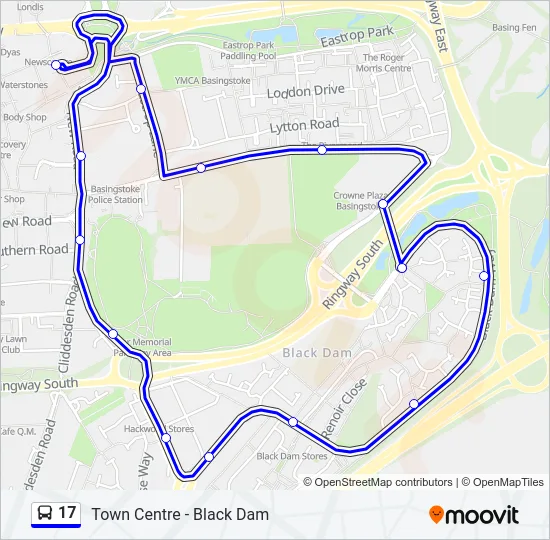 17 Bus Line Map
