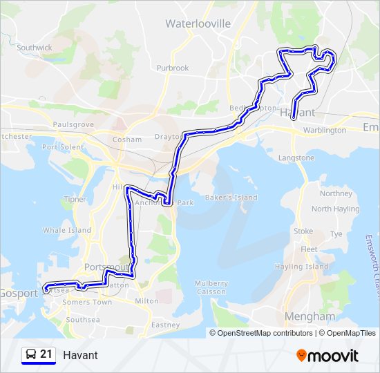 21 Bus Line Map