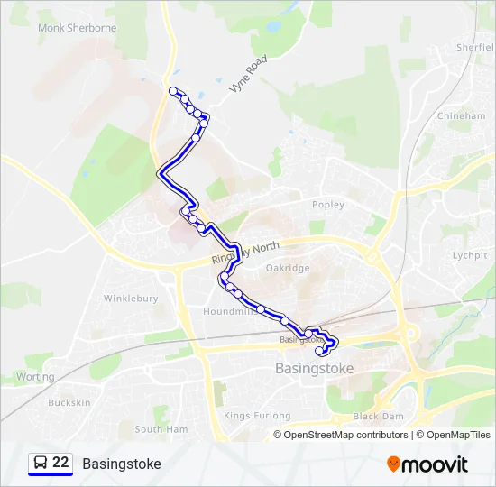 22 Bus Line Map