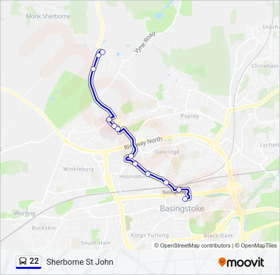22 Bus Line Map
