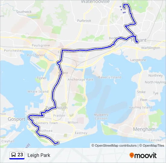 23 Bus Line Map