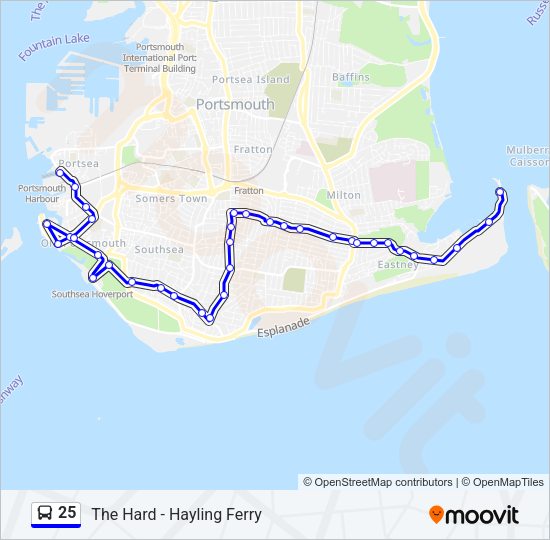 25 Bus Line Map
