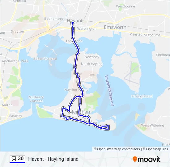 30 Bus Line Map