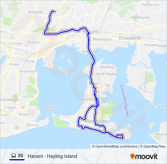 30 Bus Line Map