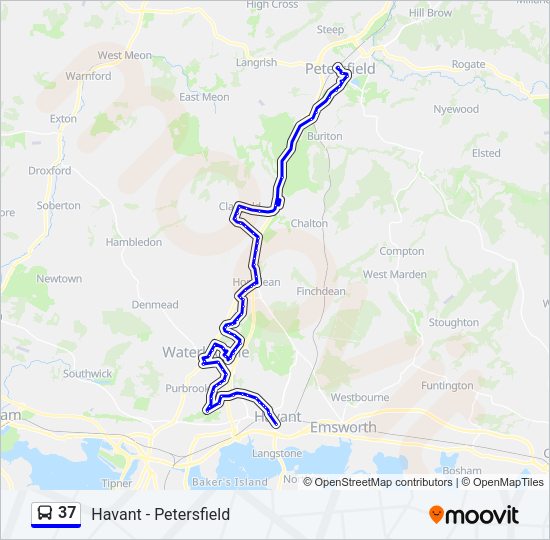37 Bus Line Map
