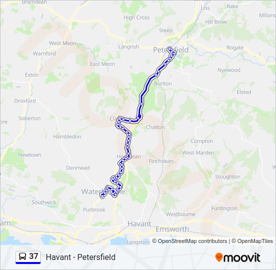 37 Bus Line Map