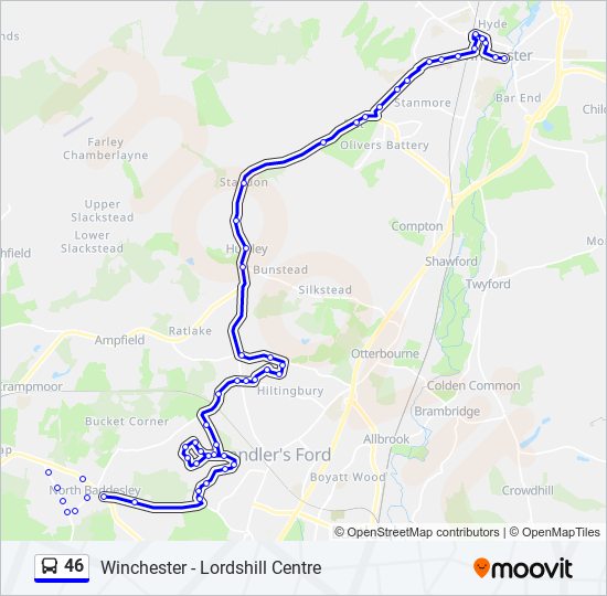 46 bus Line Map