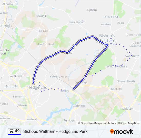 49 Bus Line Map