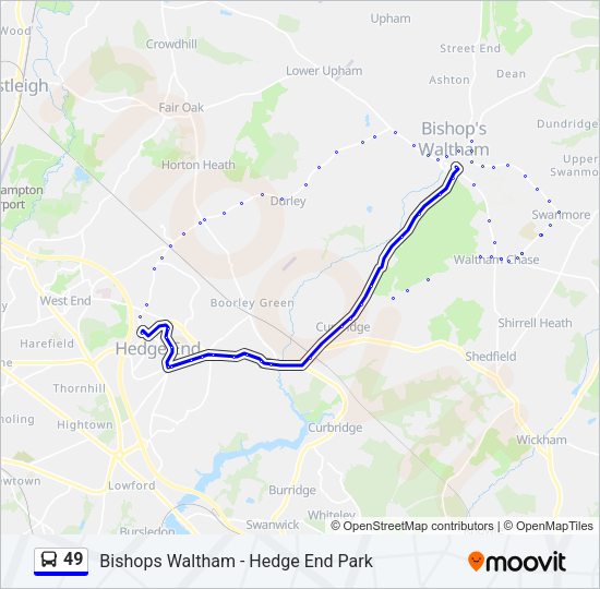49 Bus Line Map