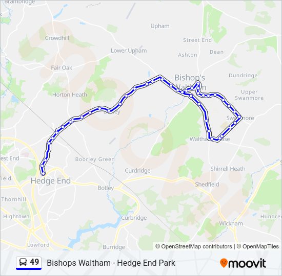 49 Bus Line Map