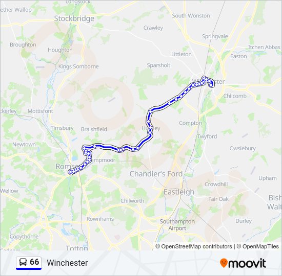 66 Bus Line Map