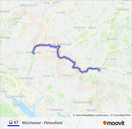67 Bus Line Map
