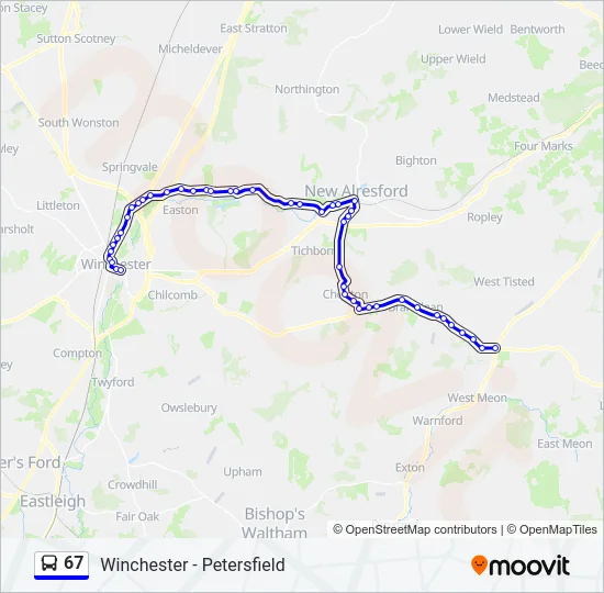 67 Bus Line Map