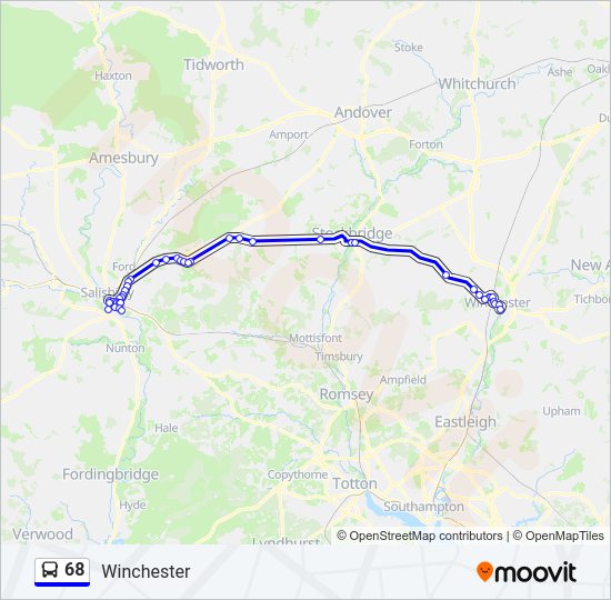 68 Bus Line Map