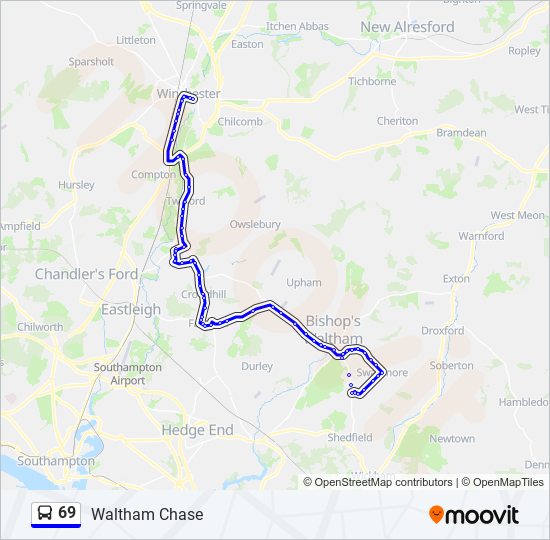 69 Bus Line Map