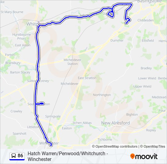 86 Bus Line Map