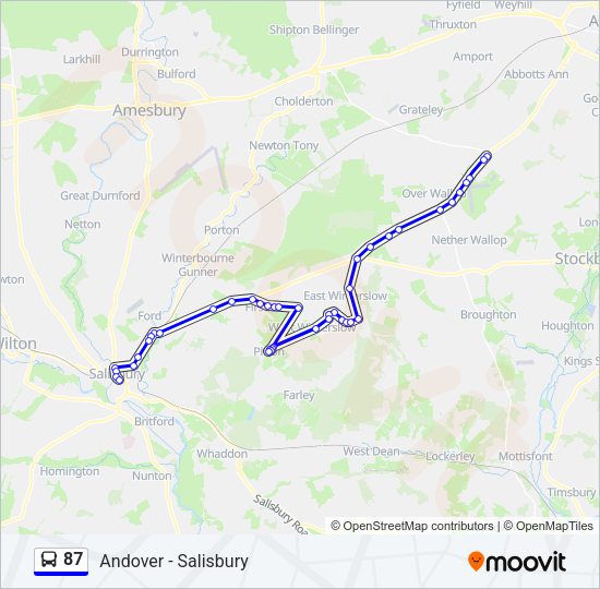 87 Bus Line Map