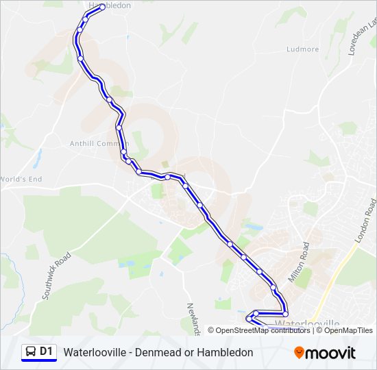 D1 Bus Line Map