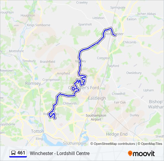 461 Bus Line Map