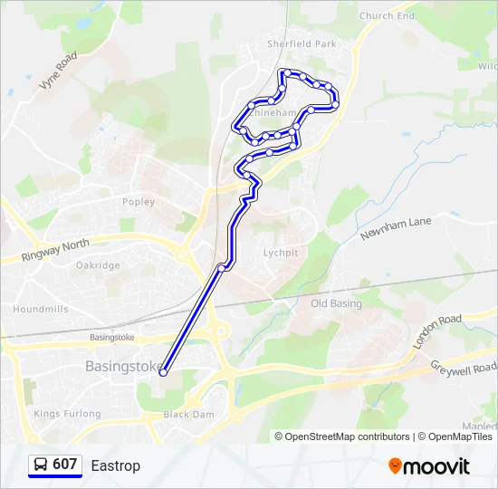 607 Bus Line Map