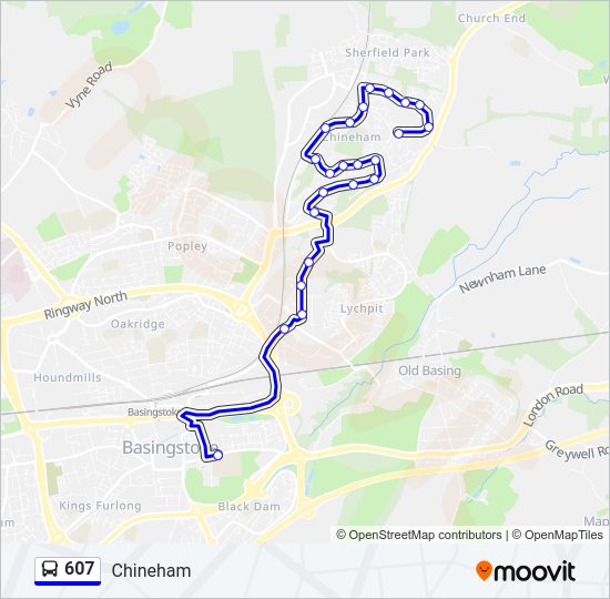 607 Bus Line Map