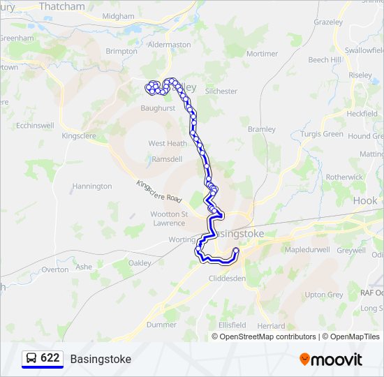 622 Bus Line Map