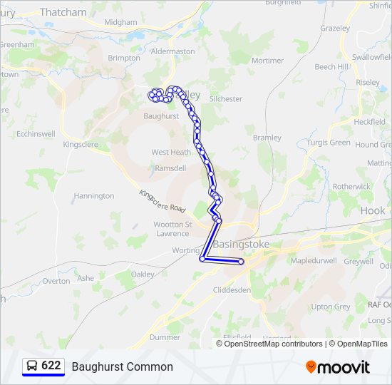 622 Bus Line Map