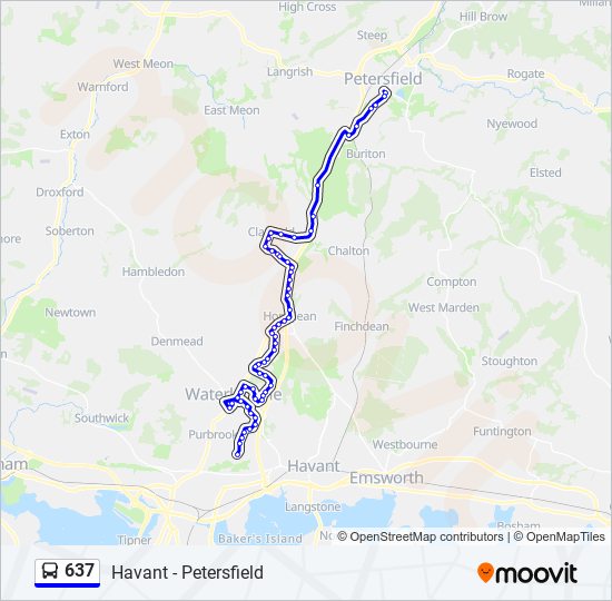 637 Bus Line Map