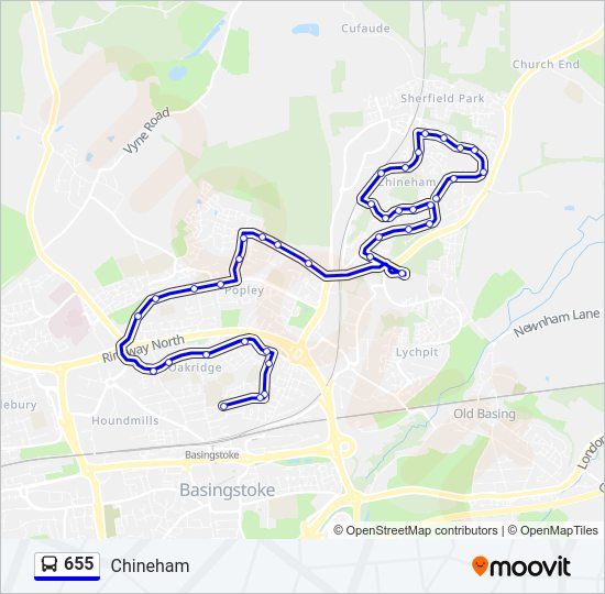 655 Bus Line Map