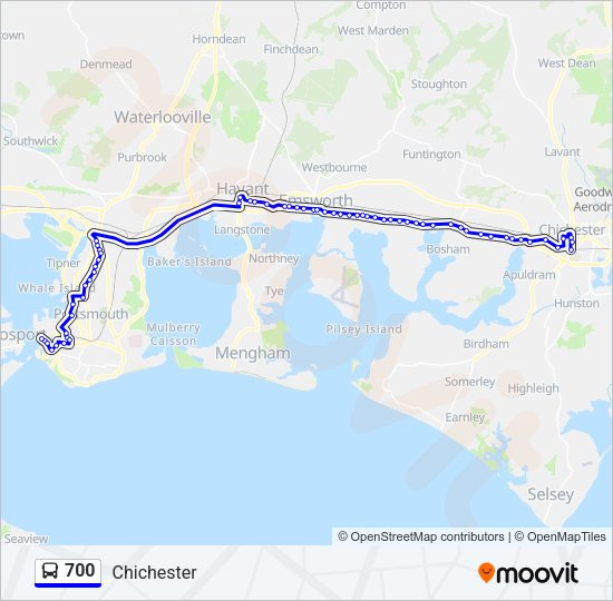 700 Bus Line Map