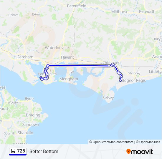 725 bus Line Map