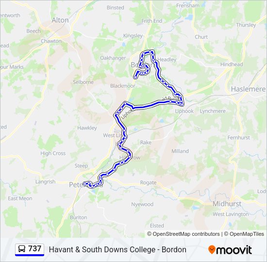 737 Bus Line Map
