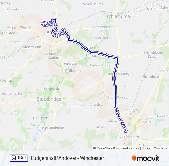 851 Bus Line Map