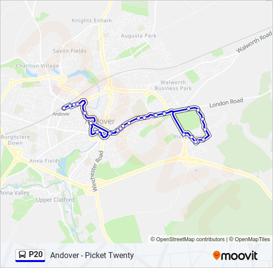 P20 Bus Line Map