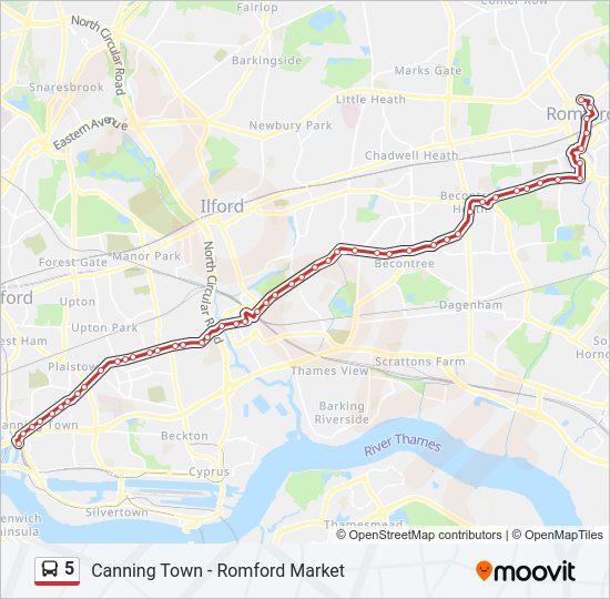 Rtc Bus 5 Schedule 5 Route: Schedules, Stops & Maps - Canning Town (Updated)