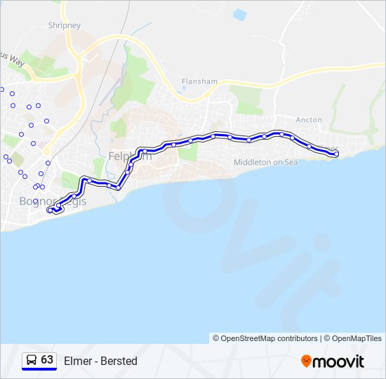 63 Route: Schedules, Stops & Maps - Bognor Regis (Updated)