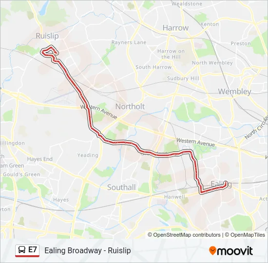 E7 Bus Line Map