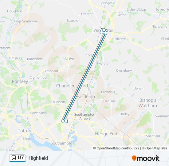 U7 bus Line Map