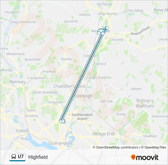 U7 Route: Schedules, Stops & Maps - Highfield (Updated)