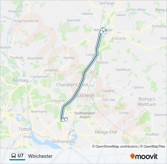 U7 Bus Line Map
