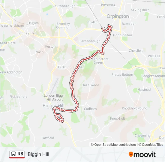 R8 Bus Line Map