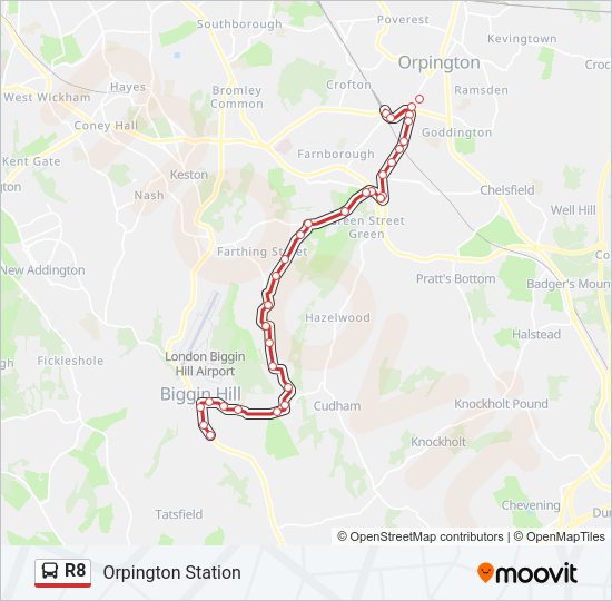 R8 Bus Line Map