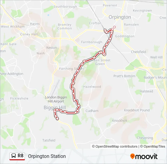 R8 Bus Line Map