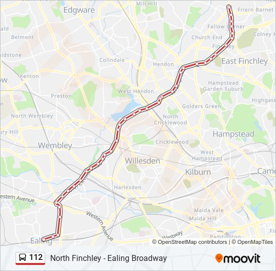 112 bus Line Map